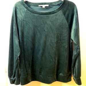 Loft women’s top. Green velour, like new!